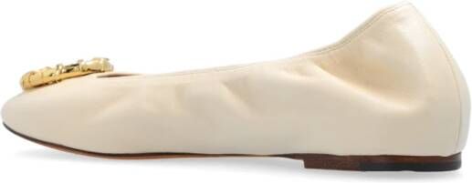 Lanvin Melodie leren ballet flats Beige Dames