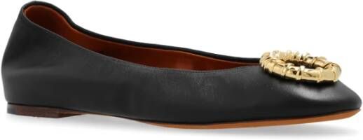 Lanvin Melodie leren ballet flats Black Dames