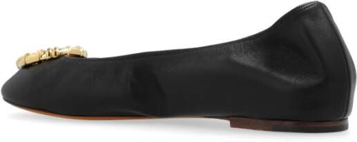 Lanvin Melodie leren ballet flats Black Dames