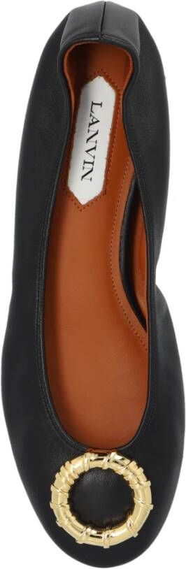 Lanvin Melodie leren ballet flats Black Dames