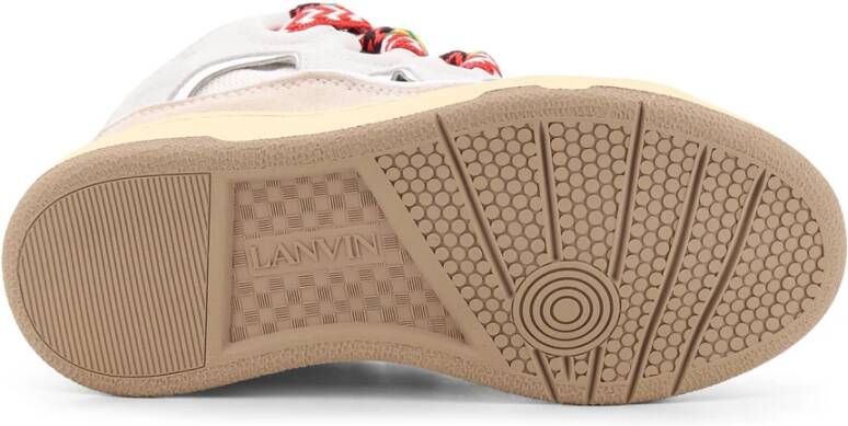 Lanvin Mesh Insert Leren Sneakers