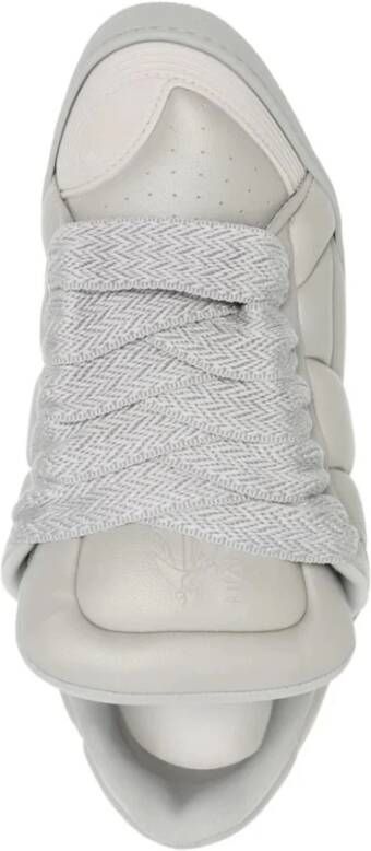 Lanvin Minimalistische Grijze Leren Sneakers