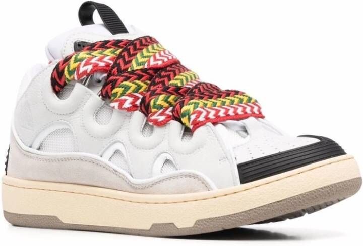 Lanvin Multicolor Curb Veterschoenen White Dames