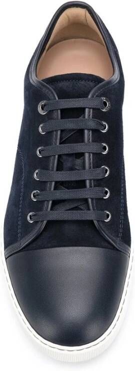 Lanvin Navy Blauwe Neuskap Sneakers