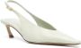 Lanvin Sage Green Pointed-Toe Slingback Pumps Groen Dames - Thumbnail 3