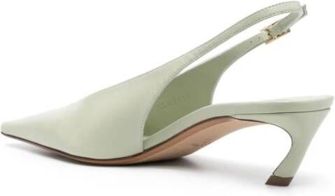 Lanvin Sage Green Pointed-Toe Slingback Pumps Groen Dames