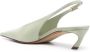 Lanvin Sage Green Pointed-Toe Slingback Pumps Groen Dames - Thumbnail 4