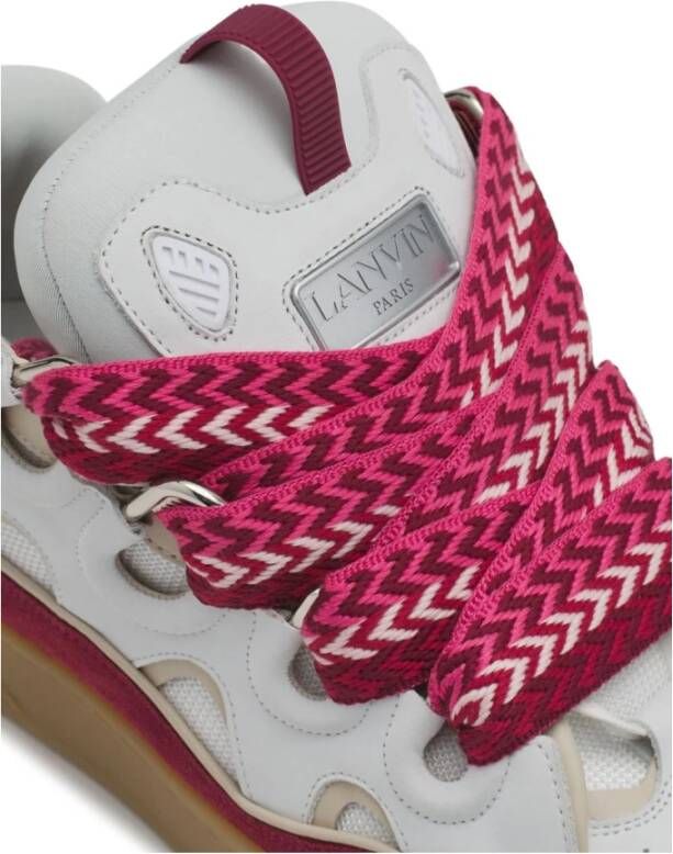 Lanvin Rode Sneakers met Veters en Trekker