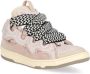 Lanvin Roze Leren Sneakers met Ademende Details Pink Heren - Thumbnail 3