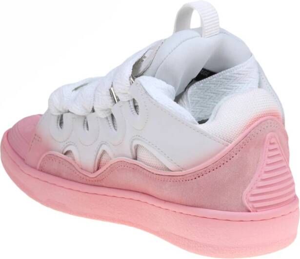Lanvin Roze Leren Sneakers Pink Dames