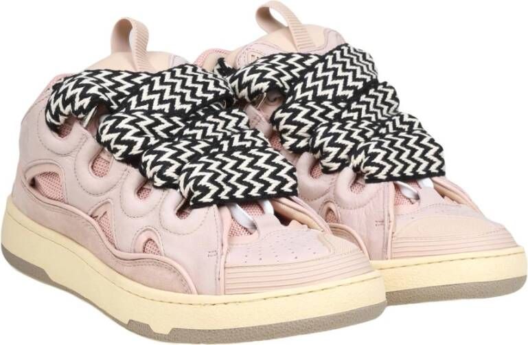 Lanvin Roze Leren Sneakers Pink Dames