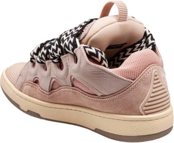 Lanvin Roze Leren Sneakers Stijlvol Model