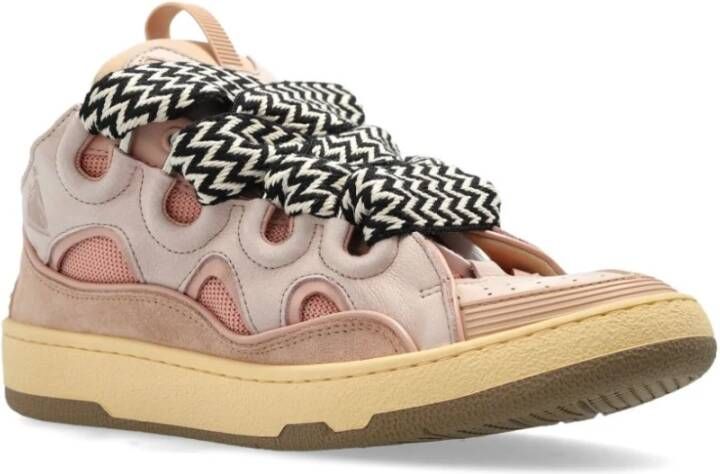 Lanvin Roze Sneakers met Curb Design