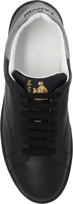 Lanvin Sneakers met logo Zwart Heren