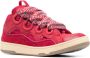 Lanvin Fuchsia Watermeloen Leren Sneakers Pink - Thumbnail 2