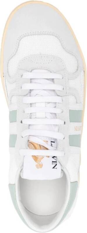 Lanvin Witte Leren Clay Sneakers Wit Dames