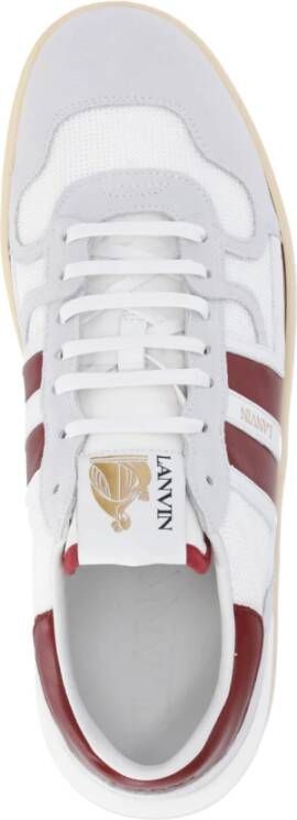 Lanvin Witte Leren Sneakers Wit Heren