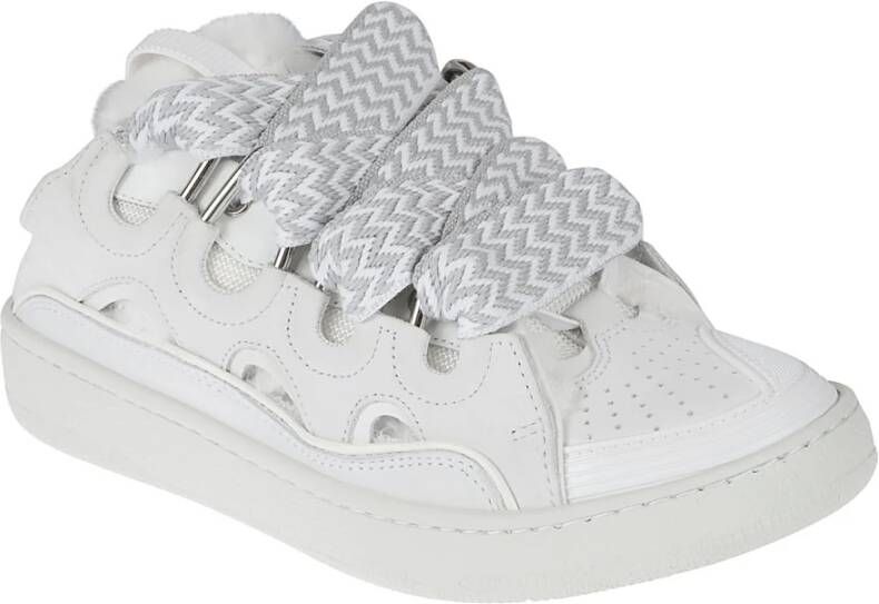 Lanvin Witte Curb Mules Sneakers Wit Heren