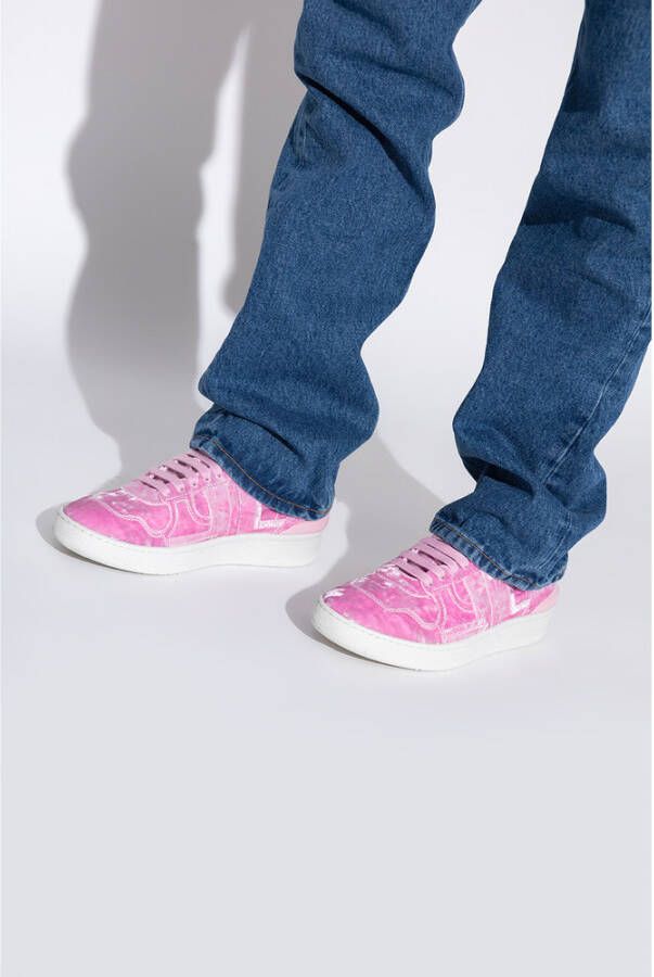 Lanvin Sneakers met logo Roze Dames