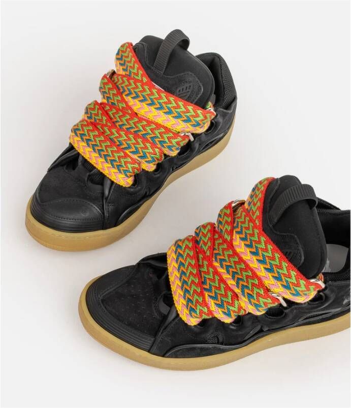 Lanvin Zwarte Curb Sneakers Zwart Heren