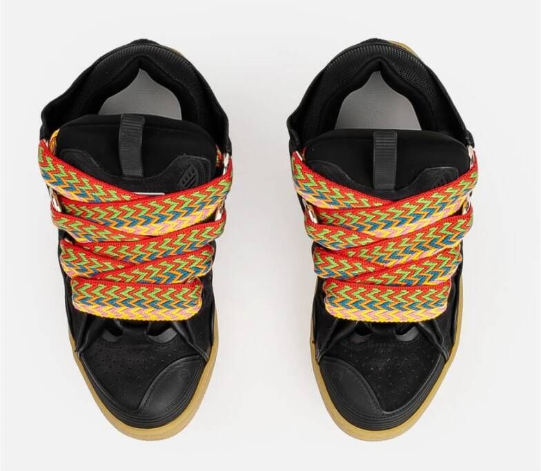 Lanvin Zwarte Curb Sneakers Zwart Heren