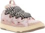 Lanvin Roze Suède Sneakers met Geperforeerde Details Pink Dames - Thumbnail 6