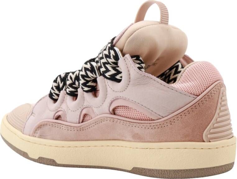 Lanvin Suede en Mesh Sneakers Pink Dames