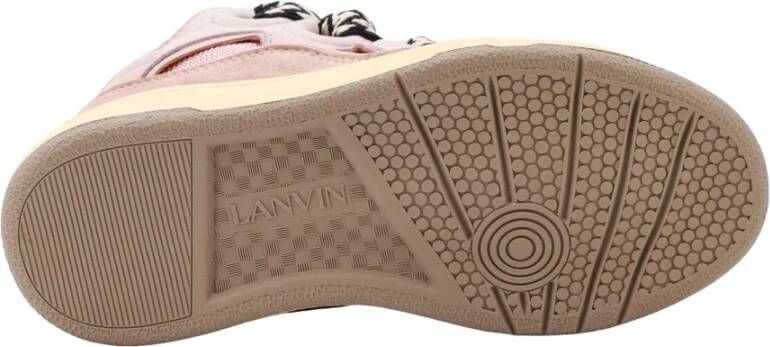 Lanvin Suede en Mesh Sneakers Pink Dames