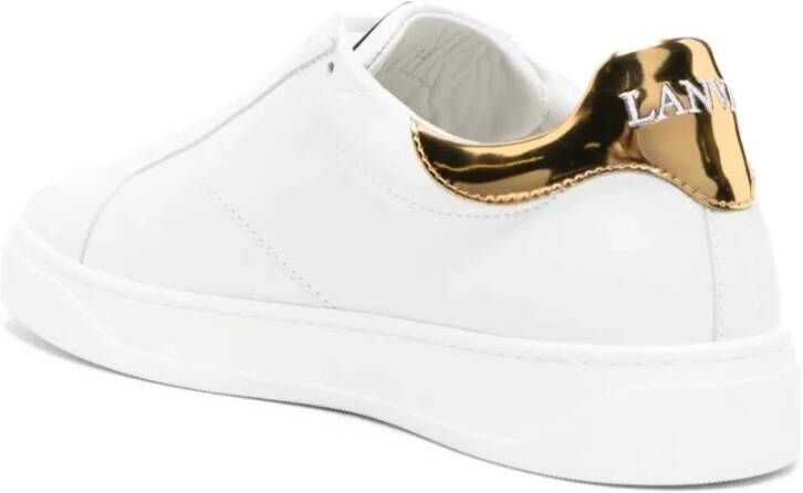 Lanvin Wit Goudkleurige Sneakers White Heren