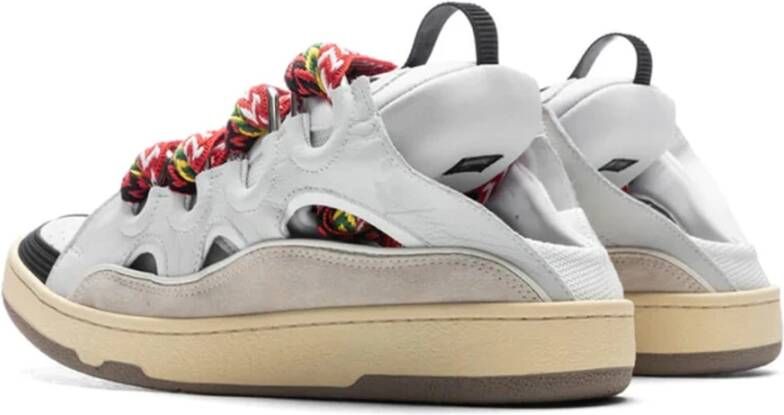 Lanvin Suede Lace-Up Mules Sneakers Multicolor