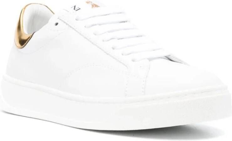 Lanvin Witte Leren Sneakers White Dames
