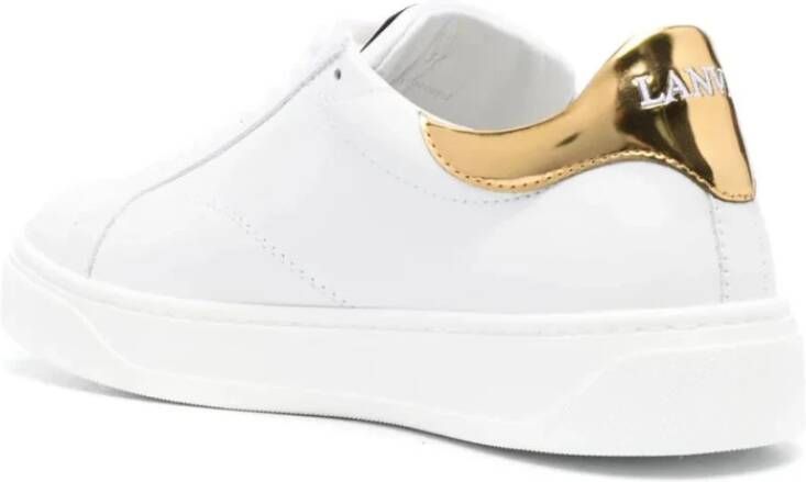 Lanvin Witte Leren Sneakers White Dames