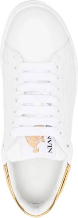 Lanvin Witte Leren Sneakers White Dames