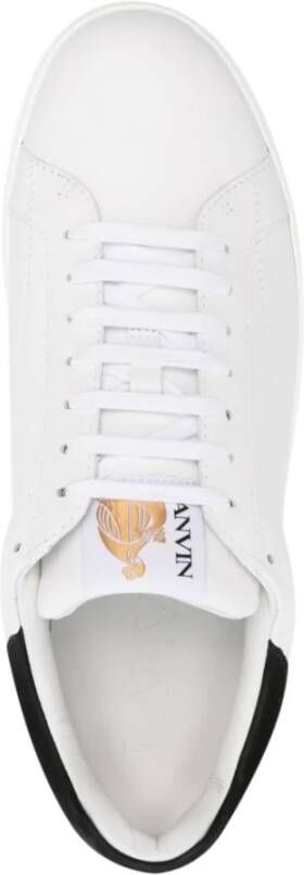 Lanvin Witte Leren Sneakers White Heren