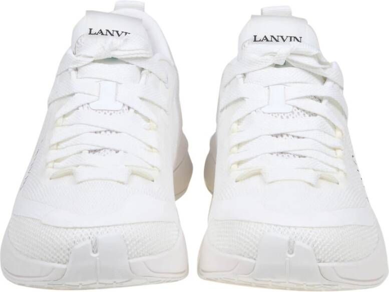 Lanvin Witte Mesh Sneakers met Suède Details White Dames
