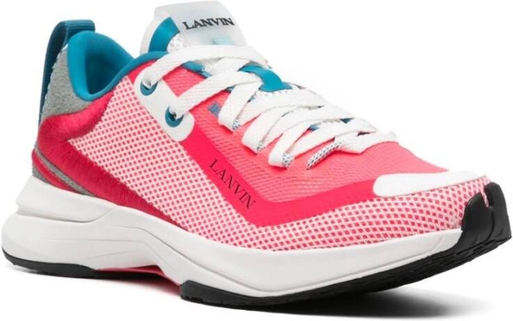 Lanvin Witte Sneakers met 4 5 cm Hak Multicolor Dames