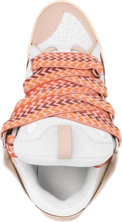 Lanvin Witte Sneakers met Leer en Polyester