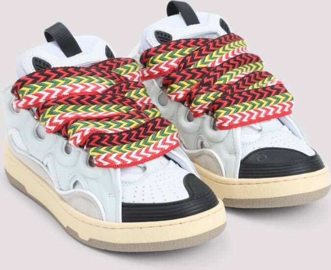 Lanvin Witte Sneakers Overdreven Silhouet Multikleur Veters
