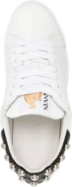Lanvin Witte Zilveren Sneakers White Dames