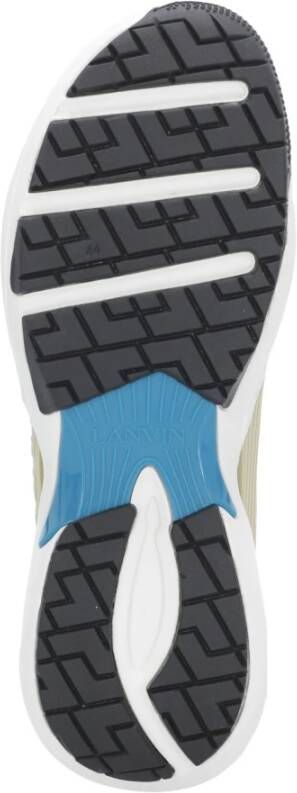 Lanvin Zwarte en gouden tech materiaal sneakers Beige Heren