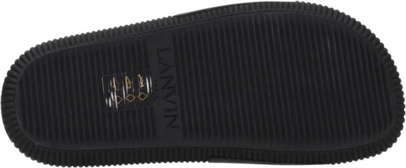 Lanvin Zwarte Katoenen Slof Casual Stijl