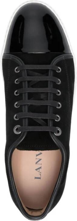 Lanvin Beige Suède Lage Sneakers Beige Heren