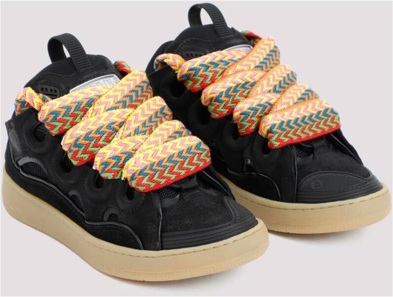 Lanvin Zwarte Sneakers met Uniek Veters Design