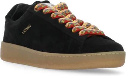 Lanvin Zwarte Suède Leren Sneakers Zwart Dames