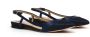 L'arianna Blauw Leren en Lurex Slingback Blue Dames - Thumbnail 2