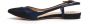 L'arianna Blauw Leren en Lurex Slingback Blue Dames - Thumbnail 3
