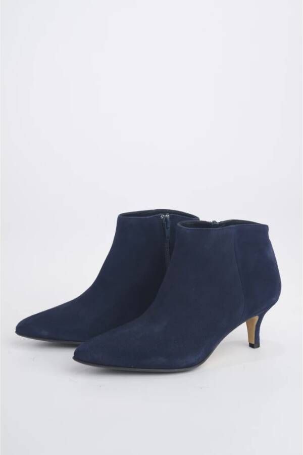 L'arianna Blauwe Suède Enkellaars Blue Dames