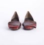 L'arianna Bruine platte schoenen leer 1cm hak Brown Dames - Thumbnail 3