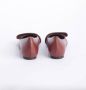 L'arianna Bruine platte schoenen leer 1cm hak Brown Dames - Thumbnail 4
