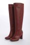 L'arianna Bruine Platte Schoenen Leren Laars Hak Brown Dames - Thumbnail 2